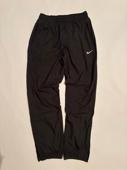 Nike Track Pants – Black with White Swoosh